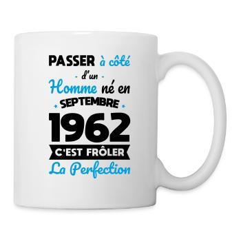 Anniversaire 60 ans - Né en Septembre 1962 - Mug blanc - blanc - Droite