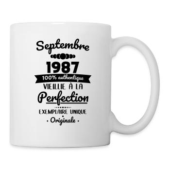 Anniversaire 35 ans - Septembre 1987 Originale - Mug blanc - blanc - Droite
