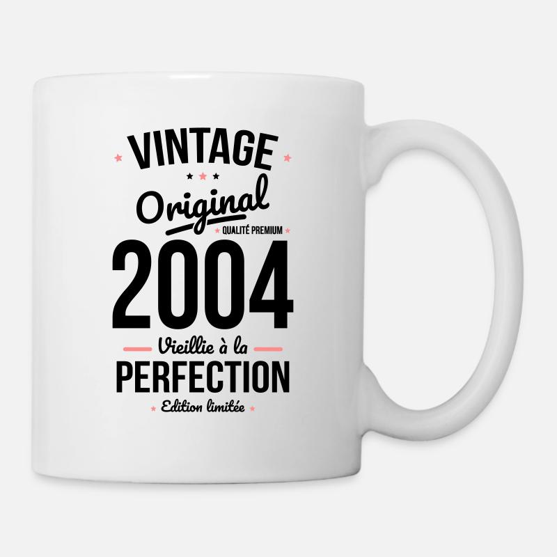 Anniversaire 18 ans - Vintage - Original - 2004 - Mug blanc - blanc