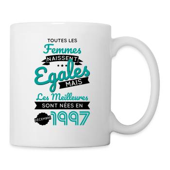 Anniversaire 25 ans - Meilleures Décembre 1997 - Mug blanc - blanc - Droite