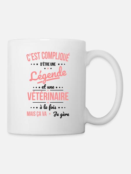 Compliqué d'être une légende et une vétérinaire - Mug blanc - blanc