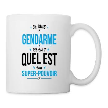 Je suis gendarme - Super-pouvoir - Mug blanc - blanc - Droite