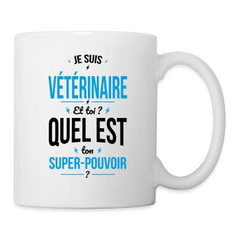 Je suis vétérinaire - Super-pouvoir - Mug blanc - blanc - Droite