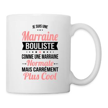 Marraine bouliste comme marraine normale plus cool - Mug blanc - blanc - Droite