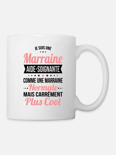 Marraine aide-soignante plus cool - Mug blanc - blanc