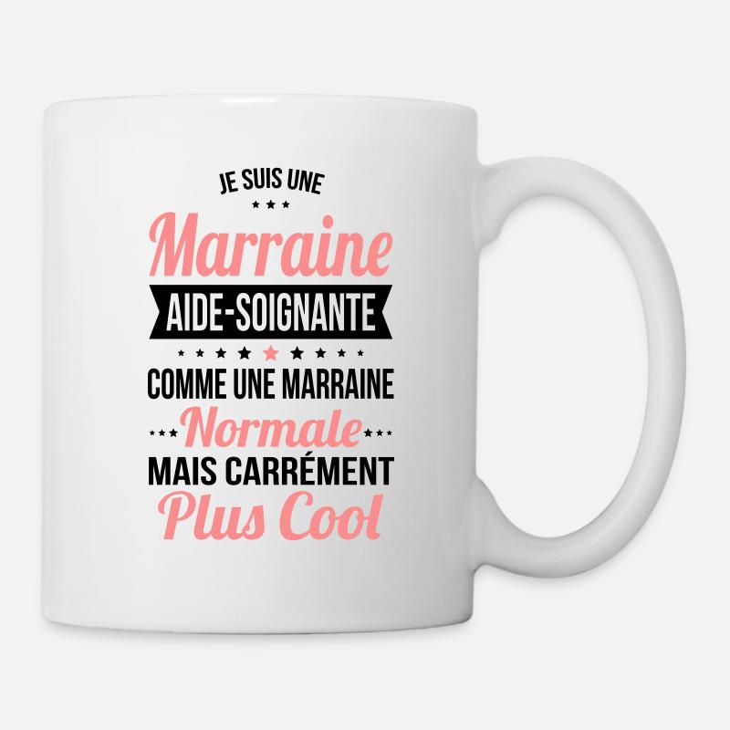 Marraine aide-soignante plus cool - Mug blanc - blanc