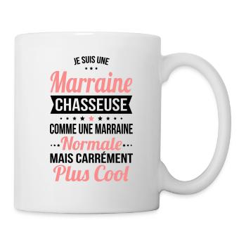 Marraine chasseuse plus cool - Mug blanc - blanc - Droite