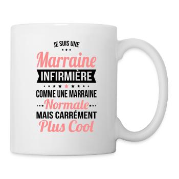 Marraine infirmière plus cool - Mug blanc - blanc - Droite