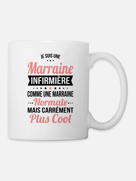 Marraine infirmière plus cool - Mug blanc - blanc