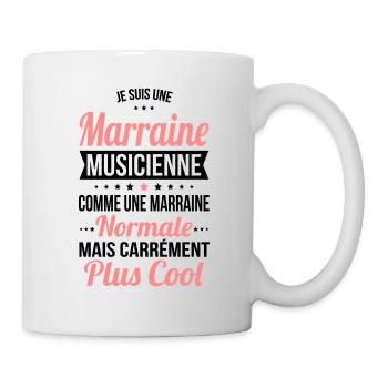 Marraine musicienne plus cool - Mug blanc - blanc - Droite