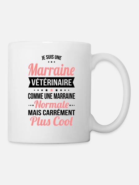 Marraine vétérinaire plus cool - Mug blanc - blanc