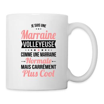 Marraine volleyeuse plus cool - Mug blanc - blanc - Droite