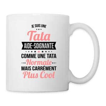 Tata aide-soignante plus cool - Mug blanc - blanc - Droite