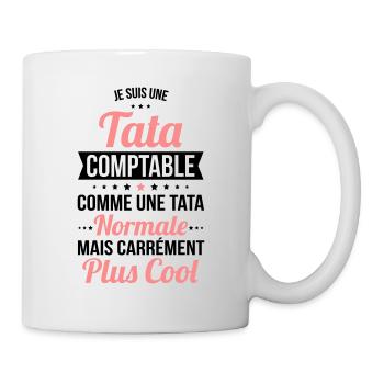 Tata comptable comme une tata normale plus cool - Mug blanc - blanc - Droite