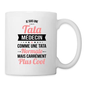 Tata médecin comme une tata normale plus cool - Mug blanc - blanc - Droite
