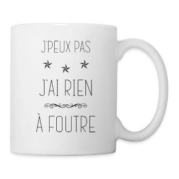 Flemme humour drôle - Mug blanc - blanc - Droite