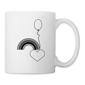 Die Reise mit dem Luftballon - Tasse - Weiß - Rechts