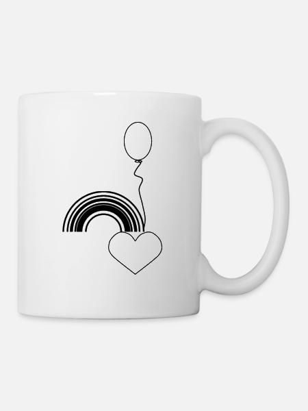 Die Reise mit dem Luftballon - Tasse - Weiß
