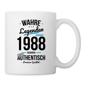 35. Geburtstag - Legenden wurden 1988 - Tasse - Weiß - Rechts