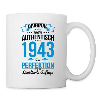 81st Birthday - Original 1943 100% Authentic - Mug - white - Right