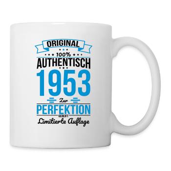 70. Geburtstag - Original 1953 100% Authentisch - Tasse - Weiß - Rechts