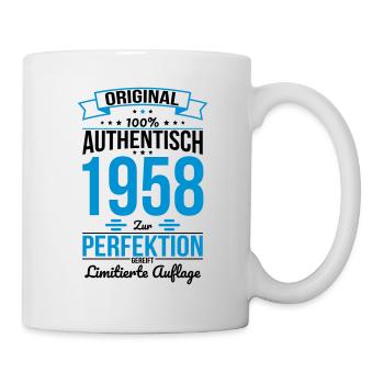 65ème anniversaire - Original 1958 100% authentique - Mug blanc - blanc - Droite