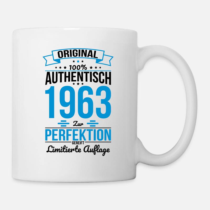 60e anniversaire - Original 1963 100% authentique - Mug blanc - blanc