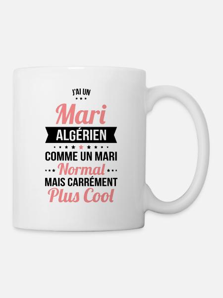 J'ai un mari Algérien plus cool - Mug blanc - blanc