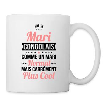 J'ai un mari Congolais plus cool - Mug blanc - blanc - Droite