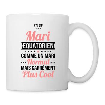 J'ai un mari Equatorien plus cool - Mug blanc - blanc - Droite
