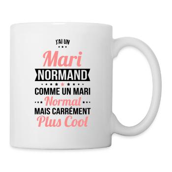 J'ai un mari Normand plus cool - Mug blanc - blanc - Droite