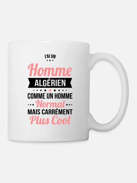 J'ai un homme Algérien plus cool - Mug blanc - blanc
