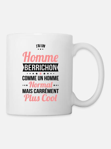 J'ai un homme Berrichon plus cool - Mug blanc - blanc