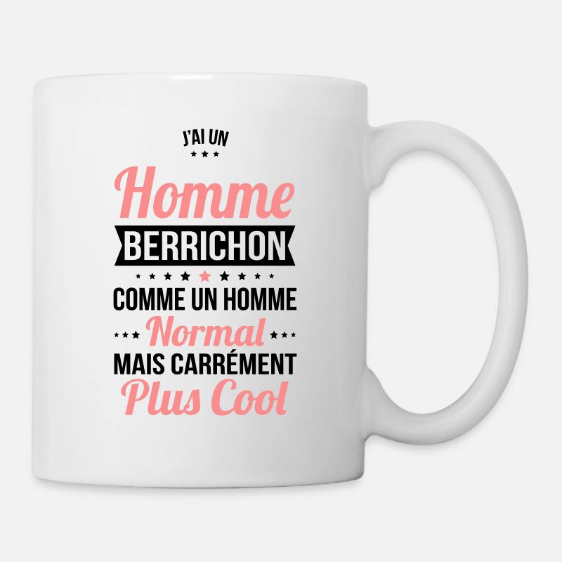 J'ai un homme Berrichon plus cool - Mug blanc - blanc