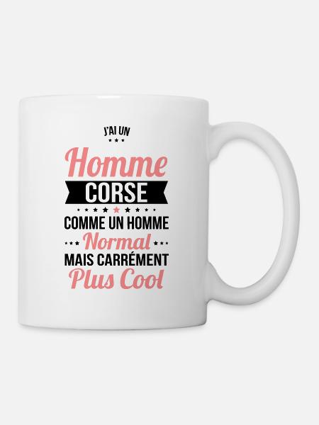 J'ai un homme Corse plus cool - Mug blanc - blanc