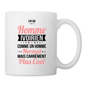 J'ai un homme Ivoirien plus cool - Mug blanc - blanc - Droite