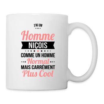 J'ai un homme Niçois plus cool - Mug blanc - blanc - Droite