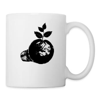 Blüh auf mit Grün - Tasse - Weiß - Rechts