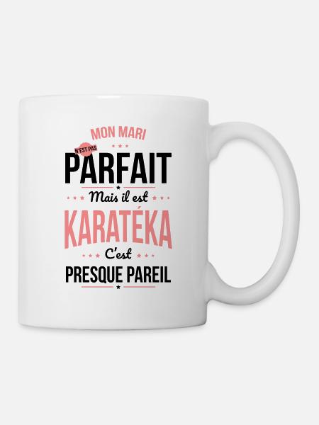 Mon mari n'est pas parfait mais il est karatéka - Mug blanc - blanc