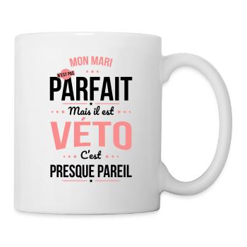 Mon mari n'est pas parfait mais il est véto - Mug blanc - blanc - Droite