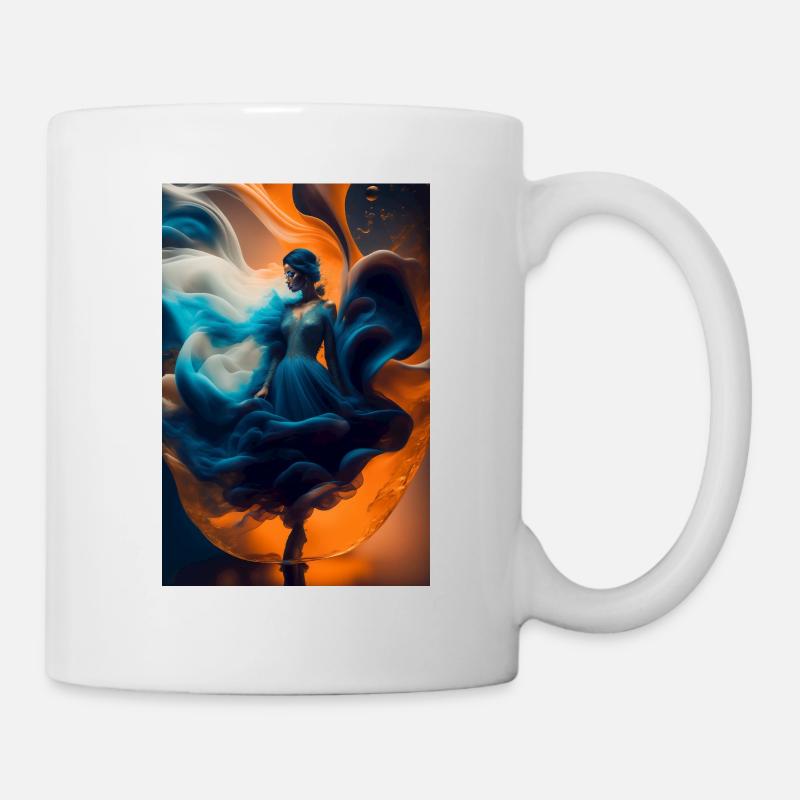 Danse Volutes Ocre - Mug blanc - blanc