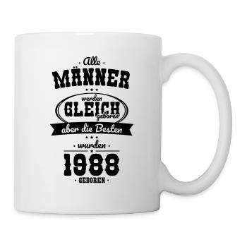 35. Geburtstag - Die Besten wurden 1988 geboren - Tasse - Weiß - Rechts