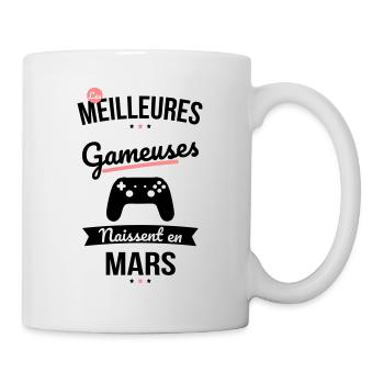 Les meilleures gameuses naissent en Mars - Mug blanc - blanc - Droite