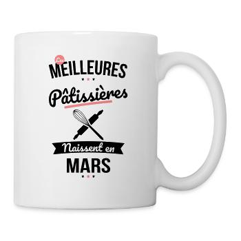 Les meilleures pâtissières naissent en Mars - Mug blanc - blanc - Droite