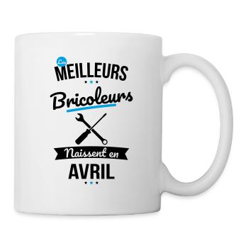 Les meilleurs bricoleurs naissent en Avril - Mug blanc - blanc - Droite
