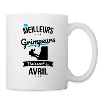 Les meilleurs grimpeurs naissent en Avril - Mug blanc - blanc - Droite