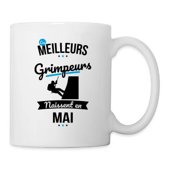 Les meilleurs grimpeurs naissent en Mai - Mug blanc - blanc - Droite