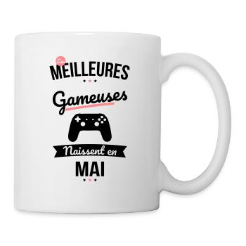 Les meilleures gameuses naissent en Mai - Mug blanc - blanc - Droite