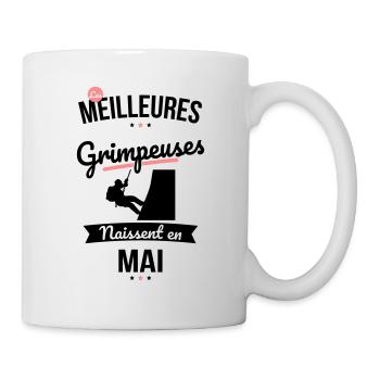 Les meilleures grimpeuses naissent en Mai - Mug blanc - blanc - Droite