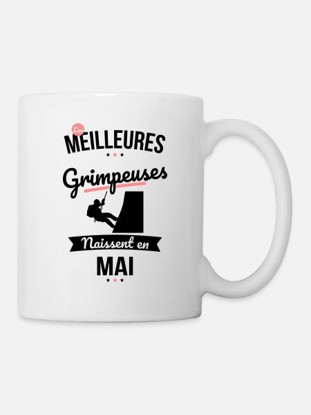 Les meilleures grimpeuses naissent en Mai - Mug blanc - blanc